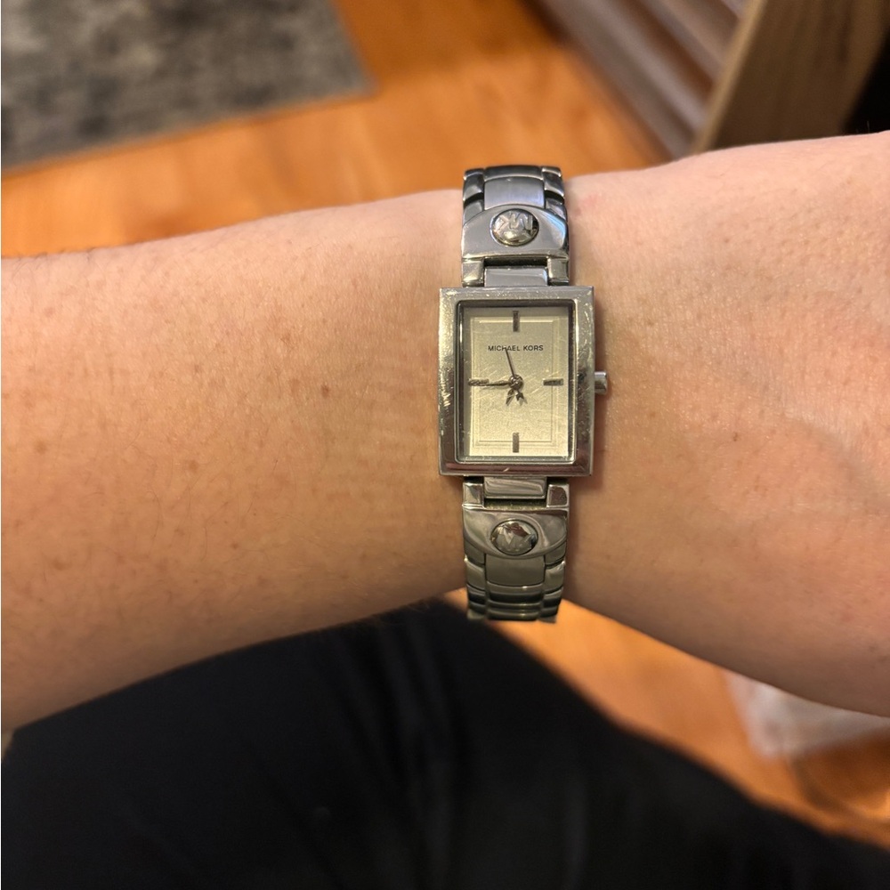 Michael Kors Silver Rectangular Watch - image 3